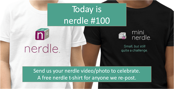 nerdle #100 t-shirt competition