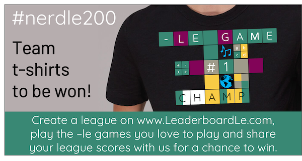 nerdle #200 t-shirt competition